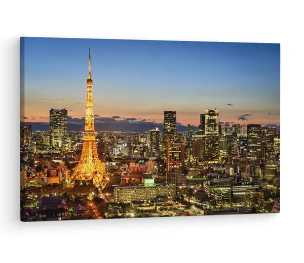 Multicolor_Tokyo_Tower,_Wooden_Framed_Canvas_Paintings_|_For_Living_Room_|_Bedroom_|_Office_|_Gallery_|_Ready_Wall_Mount_Canvas_Wall_Art_Painting_|_Size_-_12_X_18In,_Ct0575
