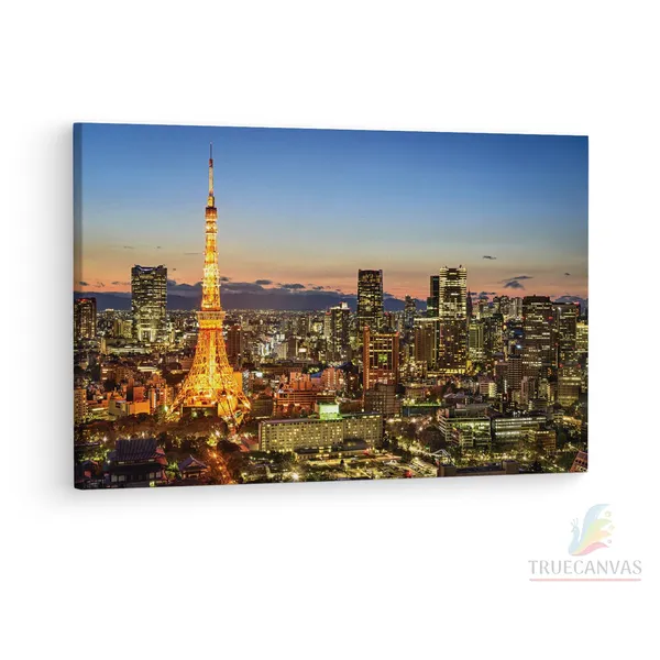 Multicolor_Tokyo_Tower,_Wooden_Framed_Canvas_Paintings_|_For_Living_Room_|_Bedroom_|_Office_|_Gallery_|_Ready_Wall_Mount_Canvas_Wall_Art_Painting_|_Size_-_12_X_18In,_Ct0575