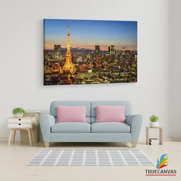 Multicolor_Tokyo_Tower,_Wooden_Framed_Canvas_Paintings_|_For_Living_Room_|_Bedroom_|_Office_|_Gallery_|_Ready_Wall_Mount_Canvas_Wall_Art_Painting_|_Size_-_12_X_18In,_Ct0575