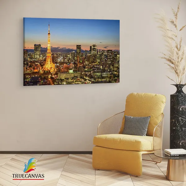 Multicolor_Tokyo_Tower,_Wooden_Framed_Canvas_Paintings_|_For_Living_Room_|_Bedroom_|_Office_|_Gallery_|_Ready_Wall_Mount_Canvas_Wall_Art_Painting_|_Size_-_12_X_18In,_Ct0575