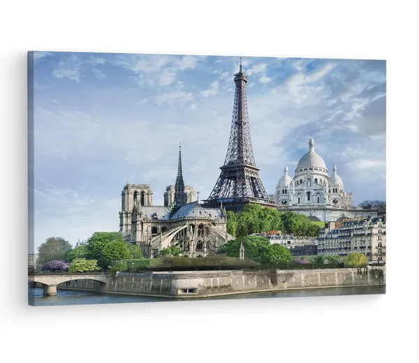 Multicolor_Eiffel_Tower,_Wooden_Framed_Canvas_Paintings_|_For_Living_Room_|_Bedroom_|_Office_|_Gallery_|_Ready_Wall_Mount_Canvas_Wall_Art_Painting_|_Size_-_12_X_18In,_Ct0576