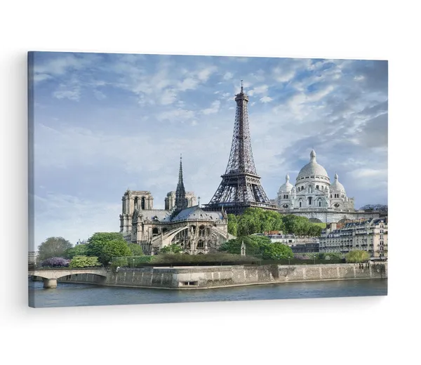 Multicolor_Eiffel_Tower,_Wooden_Framed_Canvas_Paintings_|_For_Living_Room_|_Bedroom_|_Office_|_Gallery_|_Ready_Wall_Mount_Canvas_Wall_Art_Painting_|_Size_-_12_X_18In,_Ct0577