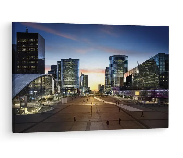 Multicolor_La_Defense,_Wooden_Framed_Canvas_Paintings_|_For_Living_Room_|_Bedroom_|_Office_|_Gallery_|_Ready_Wall_Mount_Canvas_Wall_Art_Painting_|_Size_-_12_X_18In,_Ct0579