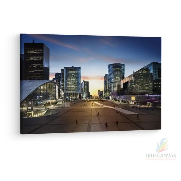 Multicolor_La_Defense,_Wooden_Framed_Canvas_Paintings_|_For_Living_Room_|_Bedroom_|_Office_|_Gallery_|_Ready_Wall_Mount_Canvas_Wall_Art_Painting_|_Size_-_12_X_18In,_Ct0579