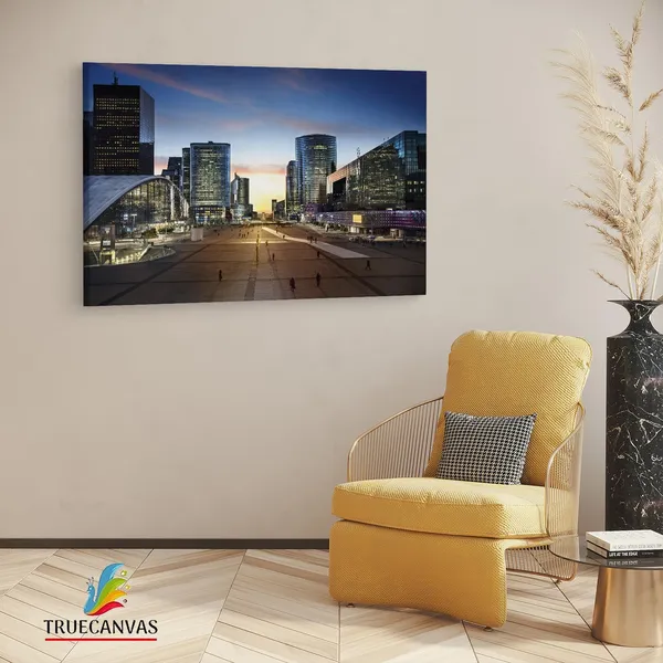 Multicolor_La_Defense,_Wooden_Framed_Canvas_Paintings_|_For_Living_Room_|_Bedroom_|_Office_|_Gallery_|_Ready_Wall_Mount_Canvas_Wall_Art_Painting_|_Size_-_12_X_18In,_Ct0579