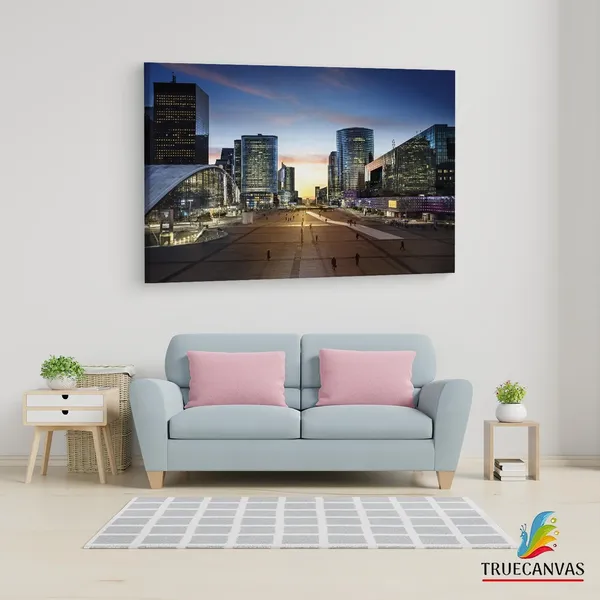 Multicolor_La_Defense,_Wooden_Framed_Canvas_Paintings_|_For_Living_Room_|_Bedroom_|_Office_|_Gallery_|_Ready_Wall_Mount_Canvas_Wall_Art_Painting_|_Size_-_12_X_18In,_Ct0579