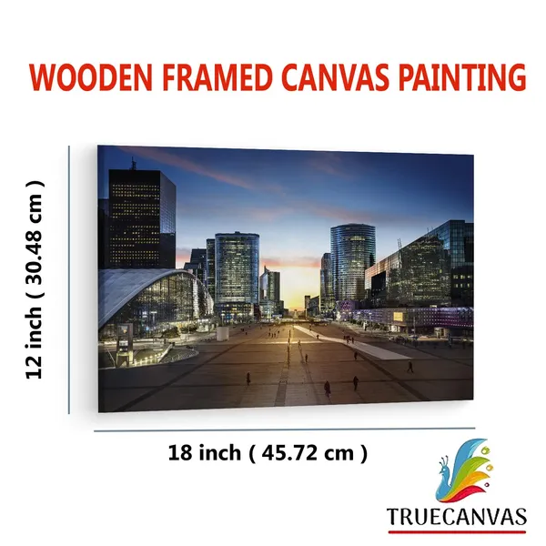 Multicolor_La_Defense,_Wooden_Framed_Canvas_Paintings_|_For_Living_Room_|_Bedroom_|_Office_|_Gallery_|_Ready_Wall_Mount_Canvas_Wall_Art_Painting_|_Size_-_12_X_18In,_Ct0579