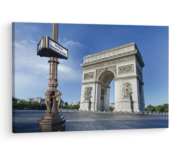 Multicolor_Arc_De_Triomphe,_Wooden_Framed_Canvas_Paintings_|_For_Living_Room_|_Bedroom_|_Office_|_Gallery_|_Ready_Wall_Mount_Canvas_Wall_Art_Painting_|_Size_-_12_X_18In,_Ct0580