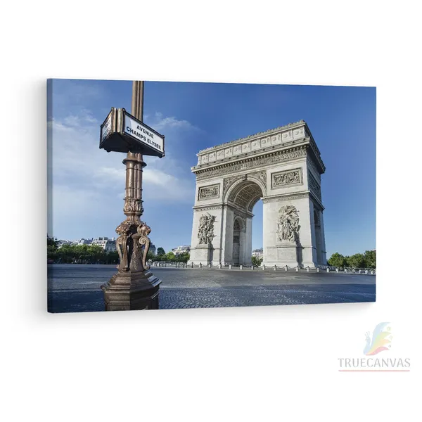 Multicolor_Arc_De_Triomphe,_Wooden_Framed_Canvas_Paintings_|_For_Living_Room_|_Bedroom_|_Office_|_Gallery_|_Ready_Wall_Mount_Canvas_Wall_Art_Painting_|_Size_-_12_X_18In,_Ct0580