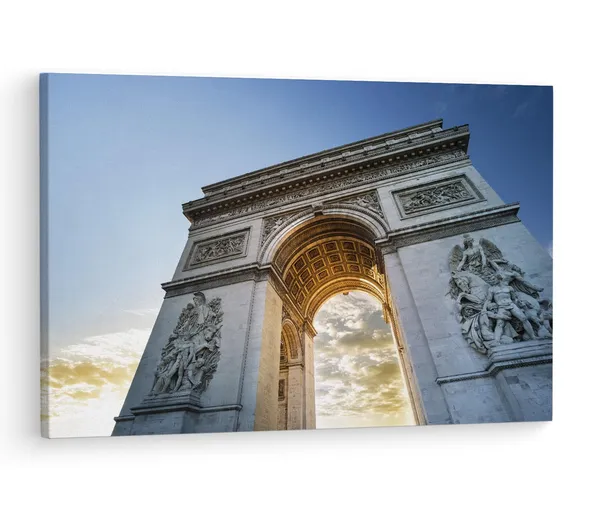 Multicolor_Arc_De_Triomphe,_Wooden_Framed_Canvas_Paintings_|_For_Living_Room_|_Bedroom_|_Office_|_Gallery_|_Ready_Wall_Mount_Canvas_Wall_Art_Painting_|_Size_-_12_X_18In,_Ct0581