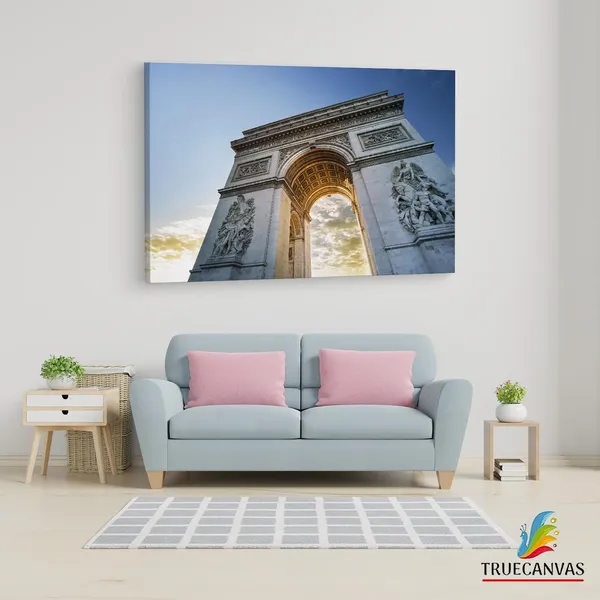 Multicolor_Arc_De_Triomphe,_Wooden_Framed_Canvas_Paintings_|_For_Living_Room_|_Bedroom_|_Office_|_Gallery_|_Ready_Wall_Mount_Canvas_Wall_Art_Painting_|_Size_-_12_X_18In,_Ct0581