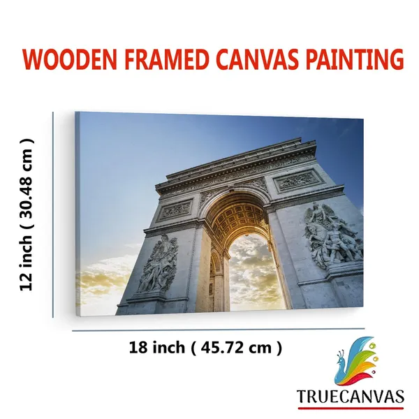Multicolor_Arc_De_Triomphe,_Wooden_Framed_Canvas_Paintings_|_For_Living_Room_|_Bedroom_|_Office_|_Gallery_|_Ready_Wall_Mount_Canvas_Wall_Art_Painting_|_Size_-_12_X_18In,_Ct0581