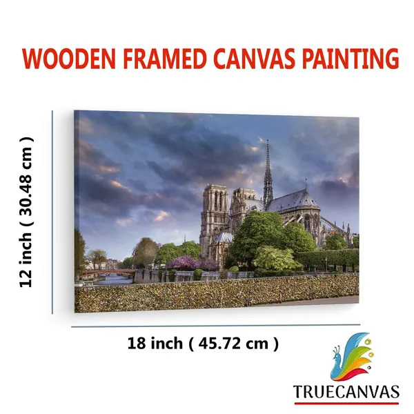 Multicolor_Cathodrale_Notre-Dame_De_Paris,_Wooden_Framed_Canvas_Paintings_|_For_Living_Room_|_Bedroom_|_Office_|_Gallery_|_Ready_Wall_Mount_Canvas_Wall_Art_Painting_|_Size_-_12_X_18In,_Ct0583