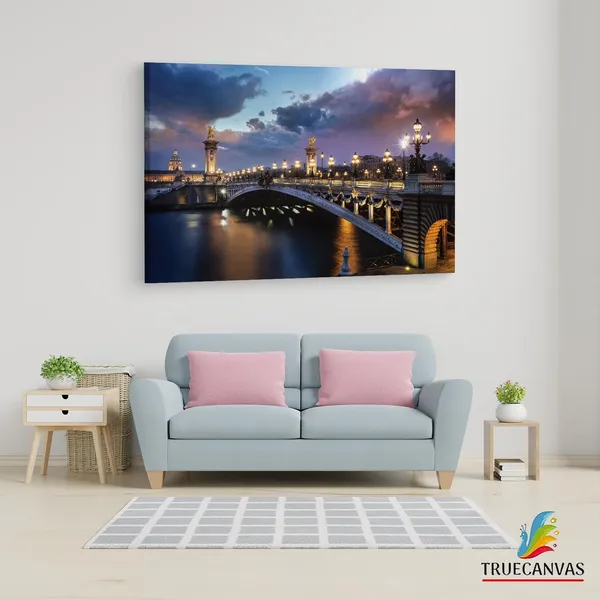 Multicolor_Pont_Alexandre,_Wooden_Framed_Canvas_Paintings_|_For_Living_Room_|_Bedroom_|_Office_|_Gallery_|_Ready_Wall_Mount_Canvas_Wall_Art_Painting_|_Size_-_12_X_18In,_Ct0584
