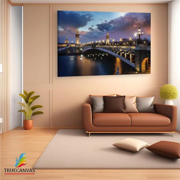 Multicolor_Pont_Alexandre,_Wooden_Framed_Canvas_Paintings_|_For_Living_Room_|_Bedroom_|_Office_|_Gallery_|_Ready_Wall_Mount_Canvas_Wall_Art_Painting_|_Size_-_12_X_18In,_Ct0584