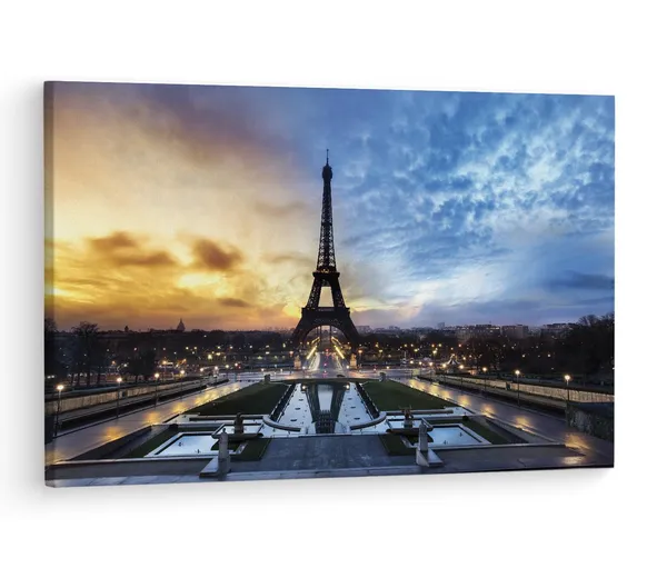 Multicolor_Eiffel_Tower,_Wooden_Framed_Canvas_Paintings_|_For_Living_Room_|_Bedroom_|_Office_|_Gallery_|_Ready_Wall_Mount_Canvas_Wall_Art_Painting_|_Size_-_12_X_18In,_Ct0587