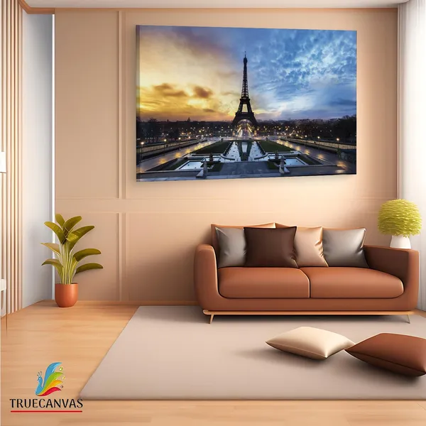 Multicolor_Eiffel_Tower,_Wooden_Framed_Canvas_Paintings_|_For_Living_Room_|_Bedroom_|_Office_|_Gallery_|_Ready_Wall_Mount_Canvas_Wall_Art_Painting_|_Size_-_12_X_18In,_Ct0587