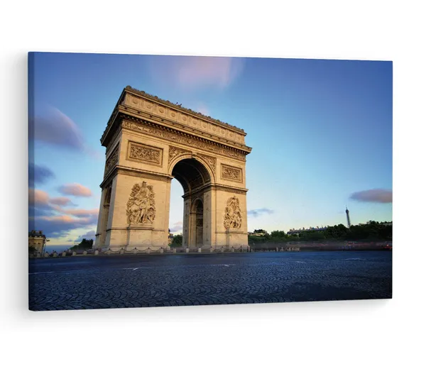 Multicolor_Arc_De_Triomphe,_Wooden_Framed_Canvas_Paintings_|_For_Living_Room_|_Bedroom_|_Office_|_Gallery_|_Ready_Wall_Mount_Canvas_Wall_Art_Painting_|_Size_-_12_X_18In,_Ct0595
