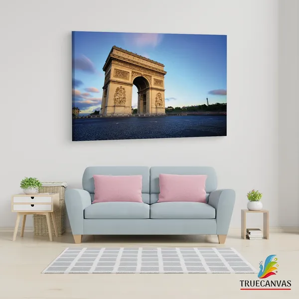 Multicolor_Arc_De_Triomphe,_Wooden_Framed_Canvas_Paintings_|_For_Living_Room_|_Bedroom_|_Office_|_Gallery_|_Ready_Wall_Mount_Canvas_Wall_Art_Painting_|_Size_-_12_X_18In,_Ct0595