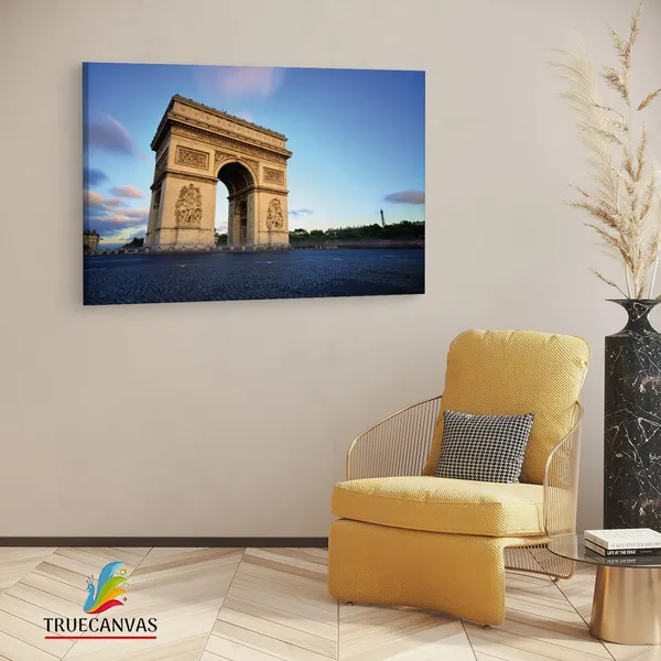 Multicolor_Arc_De_Triomphe,_Wooden_Framed_Canvas_Paintings_|_For_Living_Room_|_Bedroom_|_Office_|_Gallery_|_Ready_Wall_Mount_Canvas_Wall_Art_Painting_|_Size_-_12_X_18In,_Ct0595