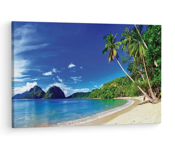 Multicolor_Beautiful_Tropical_Scenery,_Wooden_Framed_Canvas_Paintings_|_For_Living_Room_|_Bedroom_|_Office_|_Gallery_|_Ready_Wall_Mount_Canvas_Wall_Art_Painting_|_Size_-_12_X_18In,_Ct0604