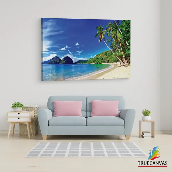 Multicolor_Beautiful_Tropical_Scenery,_Wooden_Framed_Canvas_Paintings_|_For_Living_Room_|_Bedroom_|_Office_|_Gallery_|_Ready_Wall_Mount_Canvas_Wall_Art_Painting_|_Size_-_12_X_18In,_Ct0604