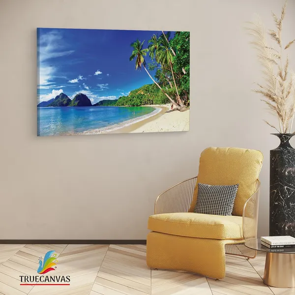 Multicolor_Beautiful_Tropical_Scenery,_Wooden_Framed_Canvas_Paintings_|_For_Living_Room_|_Bedroom_|_Office_|_Gallery_|_Ready_Wall_Mount_Canvas_Wall_Art_Painting_|_Size_-_12_X_18In,_Ct0604