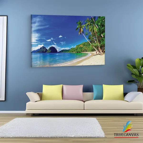 Multicolor_Beautiful_Tropical_Scenery,_Wooden_Framed_Canvas_Paintings_|_For_Living_Room_|_Bedroom_|_Office_|_Gallery_|_Ready_Wall_Mount_Canvas_Wall_Art_Painting_|_Size_-_12_X_18In,_Ct0604