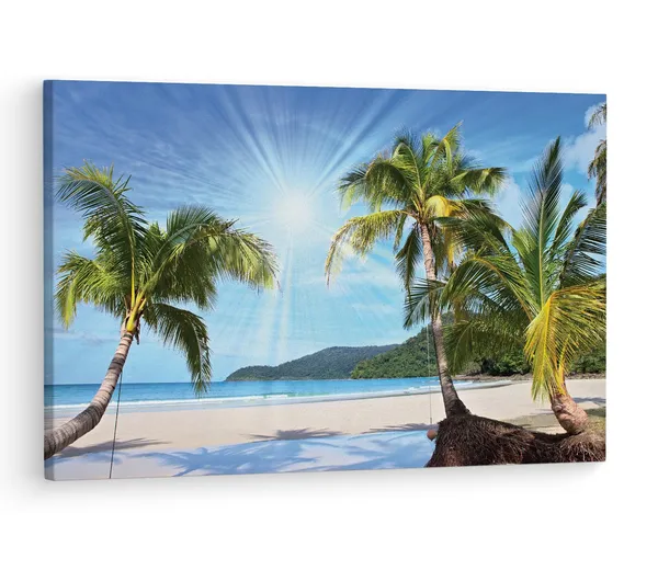 Multicolor_Hainan,_The_Tropical,_Wooden_Framed_Canvas_Paintings_|_For_Living_Room_|_Bedroom_|_Office_|_Gallery_|_Ready_Wall_Mount_Canvas_Wall_Art_Painting_|_Size_-_12_X_18In,_Ct0606