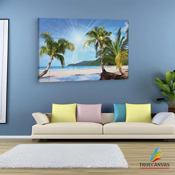Multicolor_Hainan,_The_Tropical,_Wooden_Framed_Canvas_Paintings_|_For_Living_Room_|_Bedroom_|_Office_|_Gallery_|_Ready_Wall_Mount_Canvas_Wall_Art_Painting_|_Size_-_12_X_18In,_Ct0606