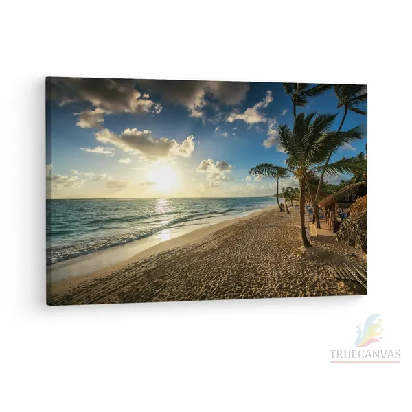 Multicolor_Beautiful_Caribbean_Vacation,_Wooden_Framed_Canvas_Paintings_|_For_Living_Room_|_Bedroom_|_Office_|_Gallery_|_Ready_Wall_Mount_Canvas_Wall_Art_Painting_|_Size_-_12_X_18In,_Ct0608