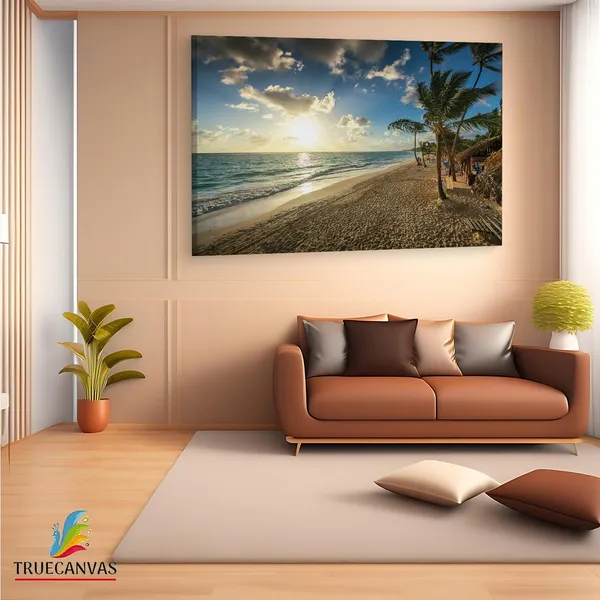 Multicolor_Beautiful_Caribbean_Vacation,_Wooden_Framed_Canvas_Paintings_|_For_Living_Room_|_Bedroom_|_Office_|_Gallery_|_Ready_Wall_Mount_Canvas_Wall_Art_Painting_|_Size_-_12_X_18In,_Ct0608