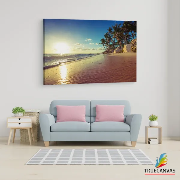 Multicolor_Paradise_Tropical_Island_Beach,_Wooden_Framed_Canvas_Paintings_|_For_Living_Room_|_Bedroom_|_Office_|_Gallery_|_Ready_Wall_Mount_Canvas_Wall_Art_Painting_|_Size_-_12_X_18In,_Ct0611