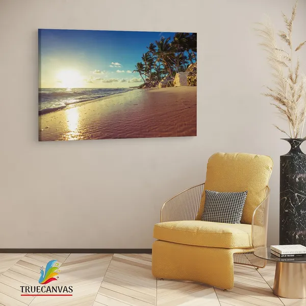 Multicolor_Paradise_Tropical_Island_Beach,_Wooden_Framed_Canvas_Paintings_|_For_Living_Room_|_Bedroom_|_Office_|_Gallery_|_Ready_Wall_Mount_Canvas_Wall_Art_Painting_|_Size_-_12_X_18In,_Ct0611