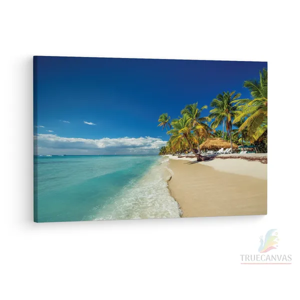 Multicolor_Playa_Bavaro_Punta_Cana,_Wooden_Framed_Canvas_Paintings_|_For_Living_Room_|_Bedroom_|_Office_|_Gallery_|_Ready_Wall_Mount_Canvas_Wall_Art_Painting_|_Size_-_12_X_18In,_Ct0614