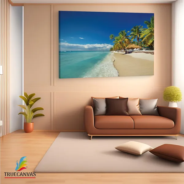 Multicolor_Playa_Bavaro_Punta_Cana,_Wooden_Framed_Canvas_Paintings_|_For_Living_Room_|_Bedroom_|_Office_|_Gallery_|_Ready_Wall_Mount_Canvas_Wall_Art_Painting_|_Size_-_12_X_18In,_Ct0614