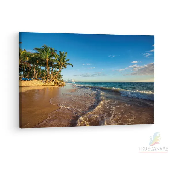 Multicolor_Paradise_Tropical_Island_Beach,_Wooden_Framed_Canvas_Paintings_|_For_Living_Room_|_Bedroom_|_Office_|_Gallery_|_Ready_Wall_Mount_Canvas_Wall_Art_Painting_|_Size_-_12_X_18In,_Ct0616