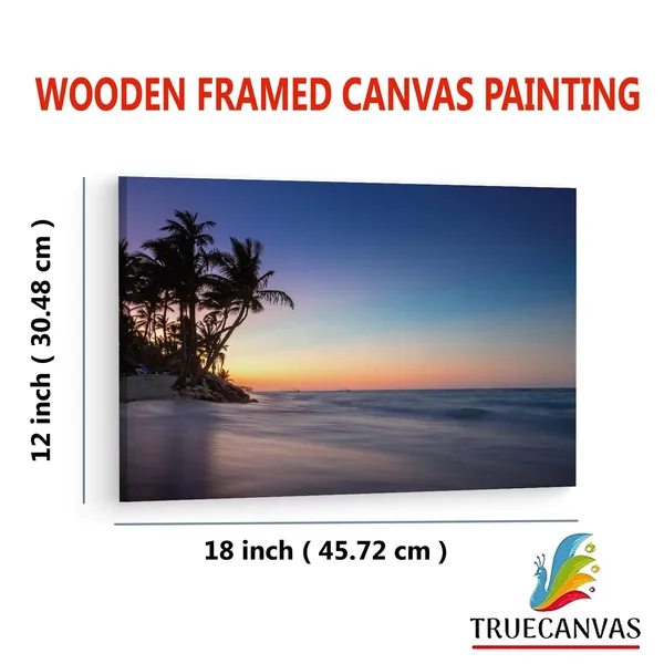 Multicolor_Sunrise_On_A_Island,_Wooden_Framed_Canvas_Paintings_|_For_Living_Room_|_Bedroom_|_Office_|_Gallery_|_Ready_Wall_Mount_Canvas_Wall_Art_Painting_|_Size_-_12_X_18In,_Ct0617