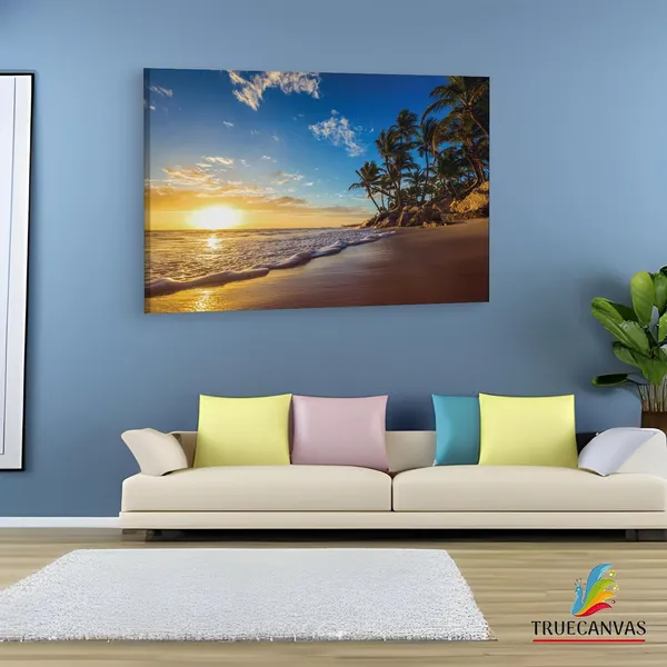 Multicolor_Landscape_Of_Paradise,_Wooden_Framed_Canvas_Paintings_|_For_Living_Room_|_Bedroom_|_Office_|_Gallery_|_Ready_Wall_Mount_Canvas_Wall_Art_Painting_|_Size_-_12_X_18In,_Ct0621