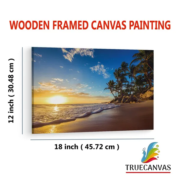 Multicolor_Landscape_Of_Paradise,_Wooden_Framed_Canvas_Paintings_|_For_Living_Room_|_Bedroom_|_Office_|_Gallery_|_Ready_Wall_Mount_Canvas_Wall_Art_Painting_|_Size_-_12_X_18In,_Ct0621