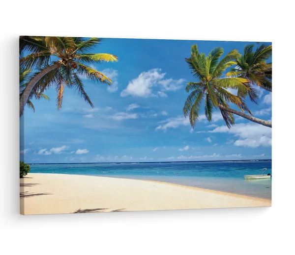 Multicolor_Mauritius_Beach,_Wooden_Framed_Canvas_Paintings_|_For_Living_Room_|_Bedroom_|_Office_|_Gallery_|_Ready_Wall_Mount_Canvas_Wall_Art_Painting_|_Size_-_12_X_18In,_Ct0626