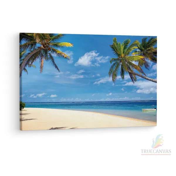 Multicolor_Mauritius_Beach,_Wooden_Framed_Canvas_Paintings_|_For_Living_Room_|_Bedroom_|_Office_|_Gallery_|_Ready_Wall_Mount_Canvas_Wall_Art_Painting_|_Size_-_12_X_18In,_Ct0626