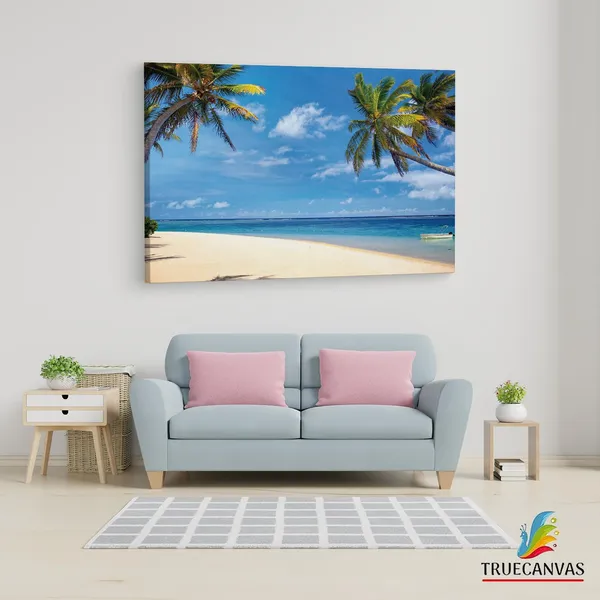 Multicolor_Mauritius_Beach,_Wooden_Framed_Canvas_Paintings_|_For_Living_Room_|_Bedroom_|_Office_|_Gallery_|_Ready_Wall_Mount_Canvas_Wall_Art_Painting_|_Size_-_12_X_18In,_Ct0626