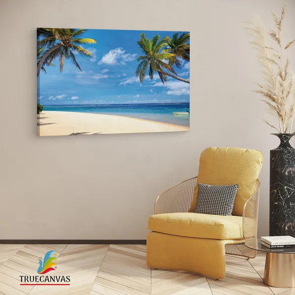 Multicolor_Mauritius_Beach,_Wooden_Framed_Canvas_Paintings_|_For_Living_Room_|_Bedroom_|_Office_|_Gallery_|_Ready_Wall_Mount_Canvas_Wall_Art_Painting_|_Size_-_12_X_18In,_Ct0626