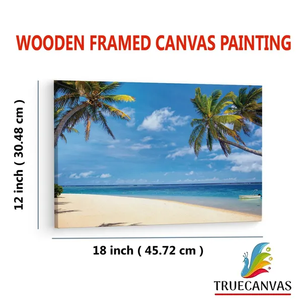 Multicolor_Mauritius_Beach,_Wooden_Framed_Canvas_Paintings_|_For_Living_Room_|_Bedroom_|_Office_|_Gallery_|_Ready_Wall_Mount_Canvas_Wall_Art_Painting_|_Size_-_12_X_18In,_Ct0626