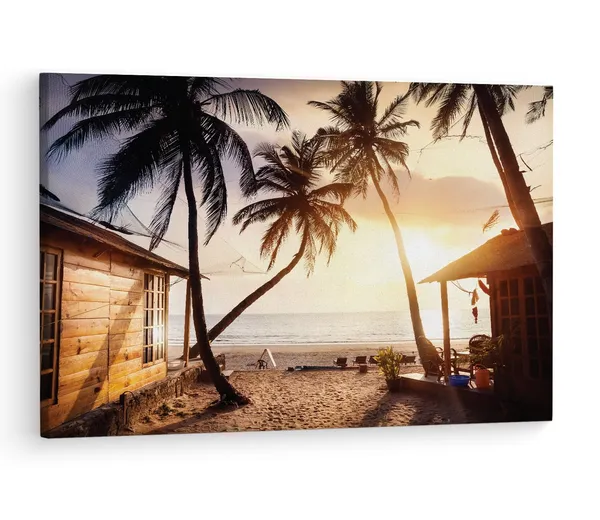 Multicolor_Palolem_Beach,_Wooden_Framed_Canvas_Paintings_|_For_Living_Room_|_Bedroom_|_Office_|_Gallery_|_Ready_Wall_Mount_Canvas_Wall_Art_Painting_|_Size_-_12_X_18In,_Ct0628