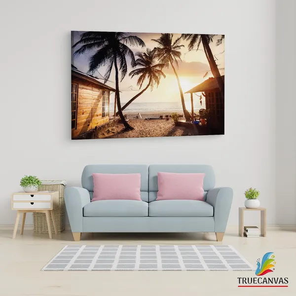Multicolor_Palolem_Beach,_Wooden_Framed_Canvas_Paintings_|_For_Living_Room_|_Bedroom_|_Office_|_Gallery_|_Ready_Wall_Mount_Canvas_Wall_Art_Painting_|_Size_-_12_X_18In,_Ct0628