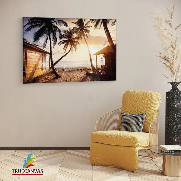 Multicolor_Palolem_Beach,_Wooden_Framed_Canvas_Paintings_|_For_Living_Room_|_Bedroom_|_Office_|_Gallery_|_Ready_Wall_Mount_Canvas_Wall_Art_Painting_|_Size_-_12_X_18In,_Ct0628