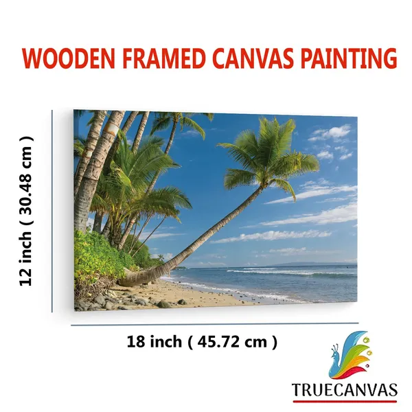 Multicolor_Palm_Tree_On_Sand_Beach,_Wooden_Framed_Canvas_Paintings_|_For_Living_Room_|_Bedroom_|_Office_|_Gallery_|_Ready_Wall_Mount_Canvas_Wall_Art_Painting_|_Size_-_12_X_18In,_Ct0629