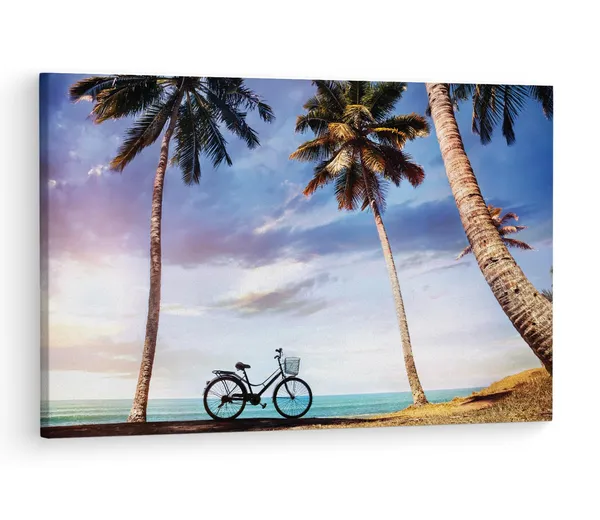 Multicolor_Bicycle_With_Basket,_Wooden_Framed_Canvas_Paintings_|_For_Living_Room_|_Bedroom_|_Office_|_Gallery_|_Ready_Wall_Mount_Canvas_Wall_Art_Painting_|_Size_-_12_X_18In,_Ct0633